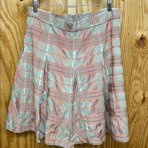 Burberry Plaid Skirt in Pink and Gray